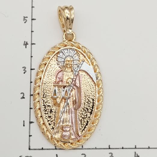 Religious Pendant. Alloy. Gold Plated 14k.