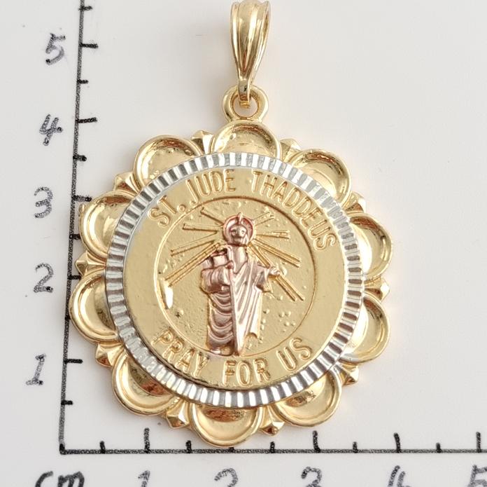 Religious Pendant. Alloy. Gold Plated 14k.