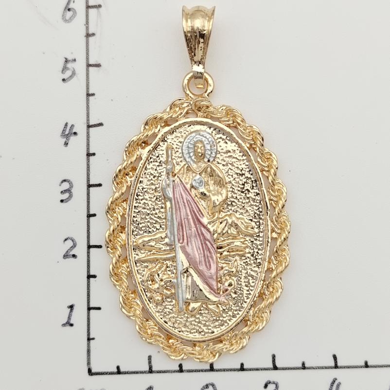 Religious Pendant. Alloy. Gold Plated 14k.