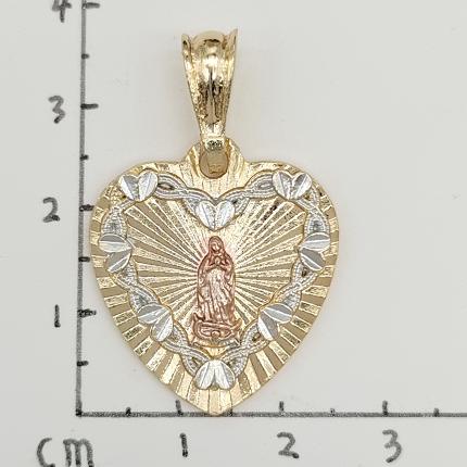 Religious Pendant. Alloy. Gold Plated 14k.