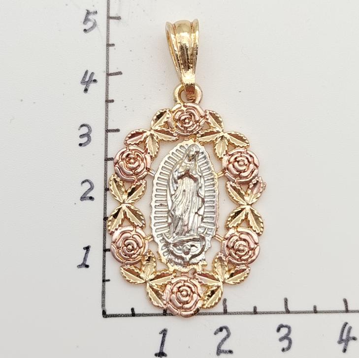 Religious Pendant. Alloy. Gold Plated 14k.