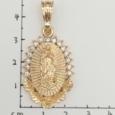 Religious Pendant. Alloy. Gold Plated 14k.