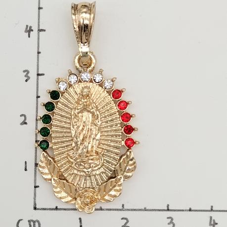 Religious Pendant. Alloy. Gold Plated 14k.