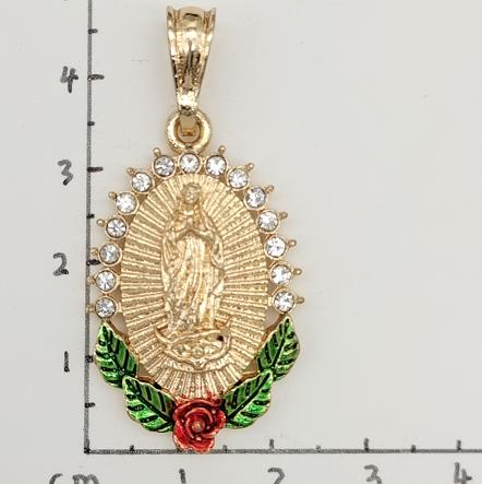 Religious Pendant. Alloy. Gold Plated 14k.