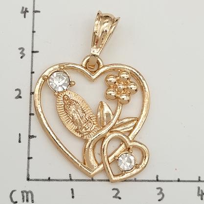 Religious Pendant. Alloy. Gold Plated 14k.