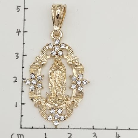 Religious Pendant. Alloy. Gold Plated 14k.