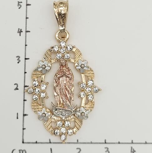 Religious Pendant. Alloy. Gold Plated 14k.