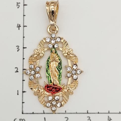 Religious Pendant. Alloy. Gold Plated 14k.