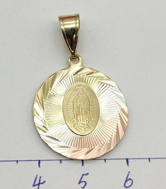 Religious Pendant. Alloy. Gold Plated 14k.