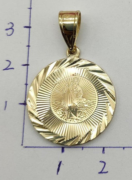 Religious Pendant. Alloy. Gold Plated 14k.