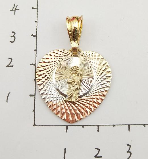 Religious Pendant. Alloy. Gold Plated 14k.