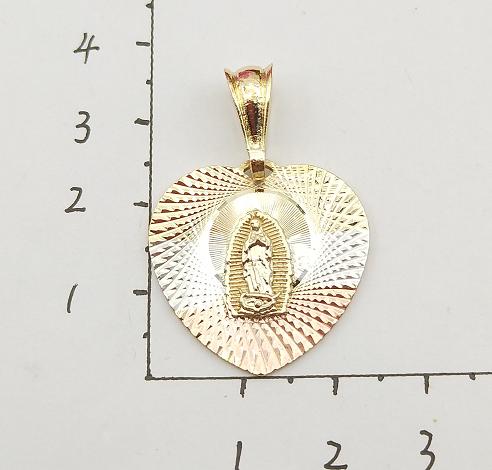 Religious Pendant. Alloy. Gold Plated 14k.