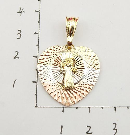 Religious Pendant. Alloy. Gold Plated 14k.