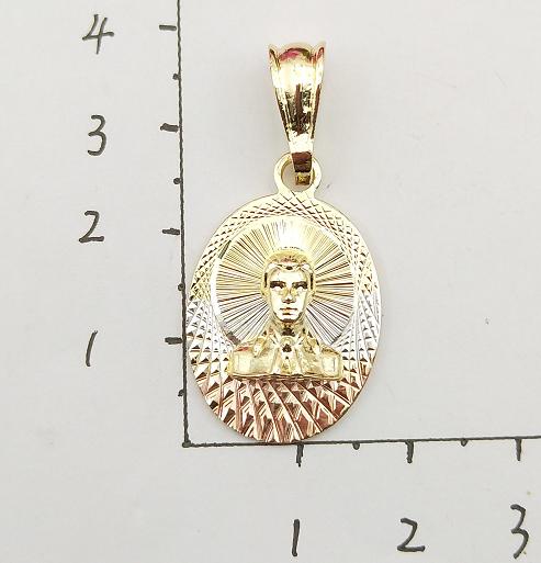 Religious Pendant. Alloy. Gold Plated 14k.