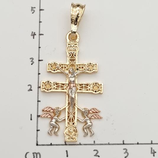 Religious Pendant. Alloy. Gold Plated 14k.