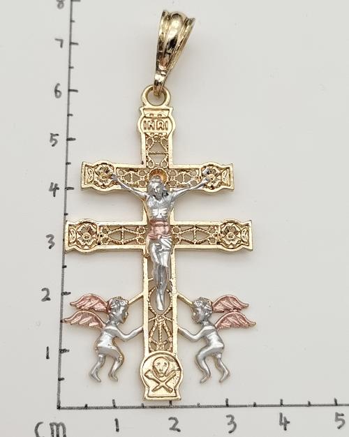 Religious Pendant. Alloy. Gold Plated 14k.