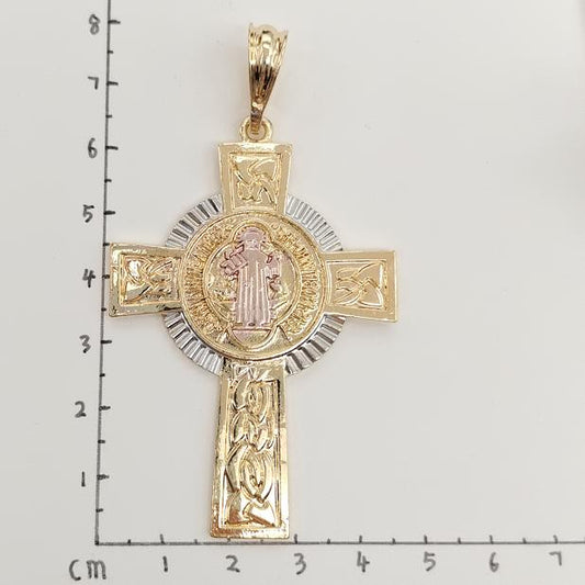 Religious Pendant. Alloy. Gold Plated 14k.