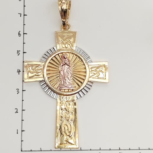 Religious Pendant. Alloy. Gold Plated 14k.