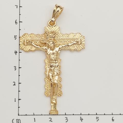 Religious Pendant. Alloy. Gold Plated 14k.