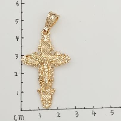 Religious Pendant. Alloy. Gold Plated 14k.