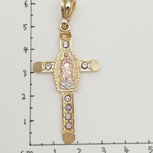 Religious Pendant. Alloy. Gold Plated 14k.