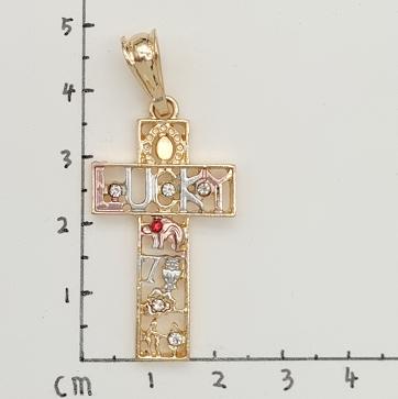 Religious Pendant. Alloy. Gold Plated 14k.