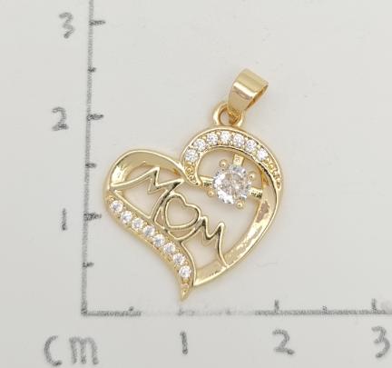 Pendant 14Kgold plated with zircon