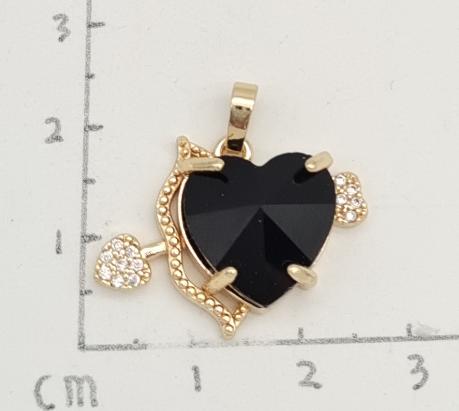 Pendant 14Kgold plated whith zircon.