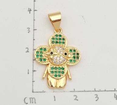 Pendant 14Kgold plated whith zircon.