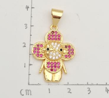 Pendant 14Kgold plated whith zircon.