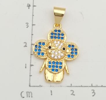 Pendant 14Kgold plated whith zircon.