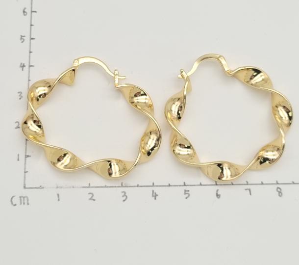 Earring copper Silver plated and Gold Plated 18k