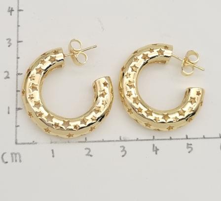 Earring copper Silver plated and Gold Plated 18k