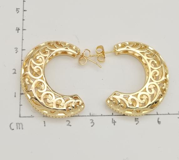 Earring copper Silver plated and Gold Plated 18k