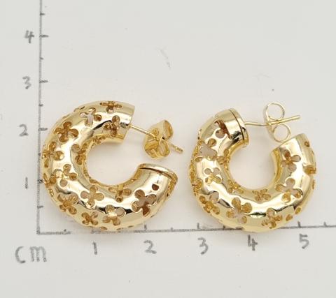 Earring copper Silver plated and Gold Plated 18k