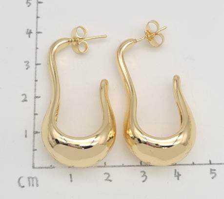 Earring copper Silver plated and Gold Plated 18k