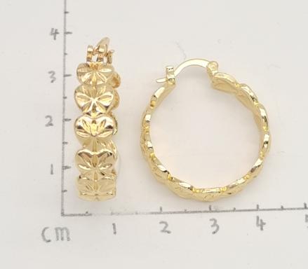 Earring copper Silver plated and Gold Plated 18k