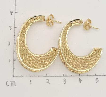 Earring copper Silver plated and Gold Plated 18k