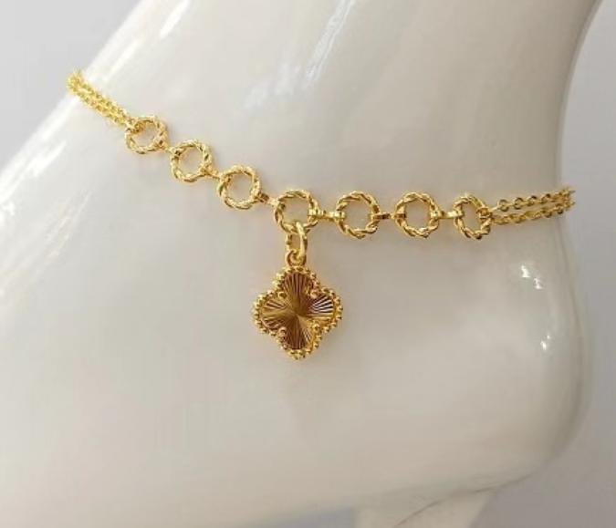 Anklet Copper, Gold 18k plated