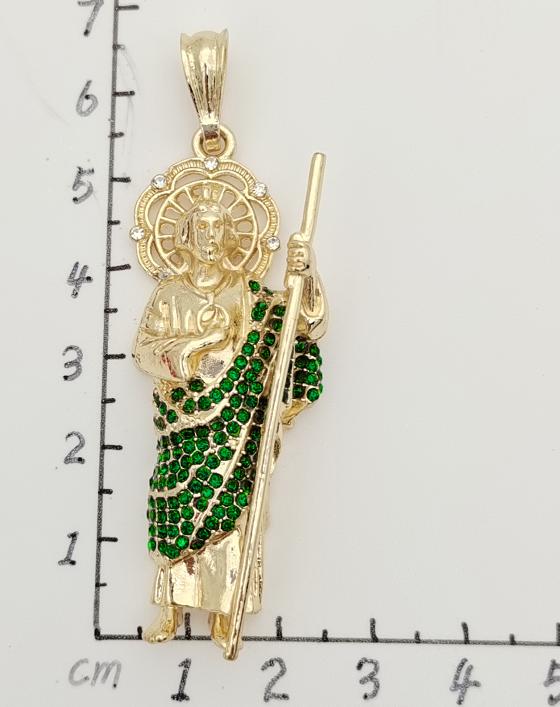 Religious Pendant. Alloy. Gold Plated 14k