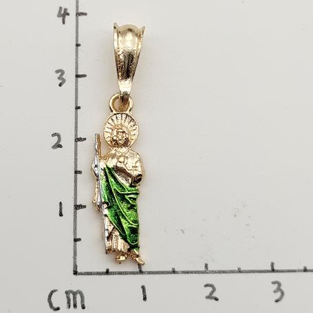 Religious Pendant. Alloy. Gold Plated 14k