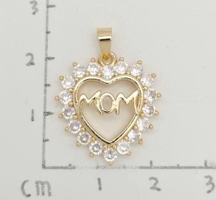 Pendant 14Kgold plated with zircon